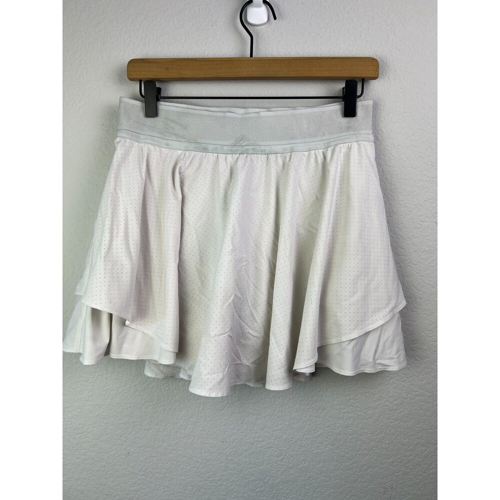 Lululemon Tiered Pleats High-Rise Tennis Skort Size 8 White Luxtreme Lightweight
